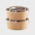 POTE Kraft 6 Oz (25 u. x paq) Con tapa Cristal