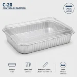 Caja de Aluminios C-20 Tapa de Cristal (1 Paq. x 20 Unidades)