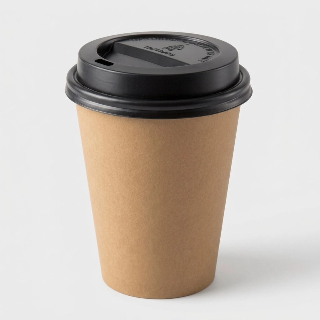 68244093397587 Vaso Polipapel Kraft (50 U. x Paq) 8oz con Tapa - Imagen 1