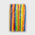 Bombillas Surtidas de Colores Pet Flexible 6Mm x 21,5Cm (100 U. x Paq)