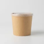 Pote Kraft 16oz (1/2Kg) (25 U. x Paq) con Tapa de Cristal