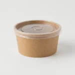 Pote Kraft 8oz (25 U. x Paq) con Tapa de Cristal